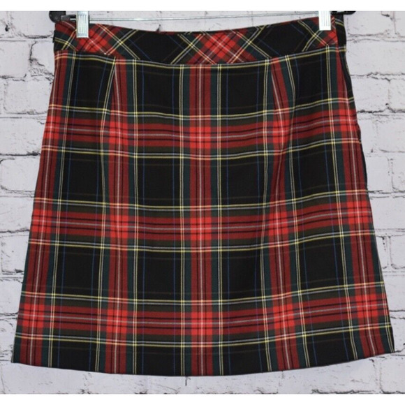 GOLFINO Women's Golf Red Tartan Check Slim Fit Skirt Skort Size 8 - Picture 3 of 7